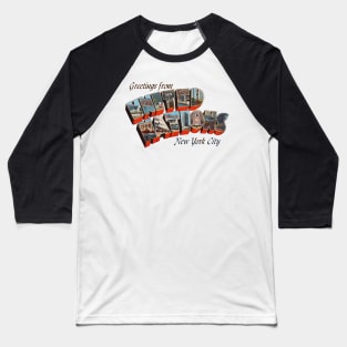 Greetings from United Nations New York City Baseball T-Shirt